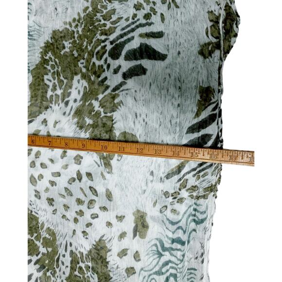 Womens Brown Animal Print Scarf Shawl Wrap Hijab Fall Fashion Vintage 68x18 - Picture 11 of 14